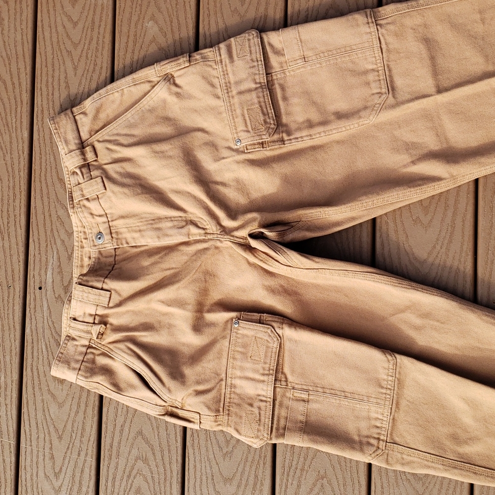 Duluth Trading Co Cargo Pants 38x32 Camel Tan British Tan